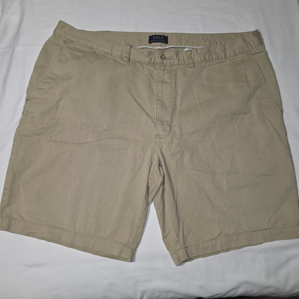 Polo Ralph Lauren Men 42 Tan 9" Inseam Flat Front Chino Shorts